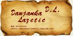 Damjanka Lazetić vizit kartica